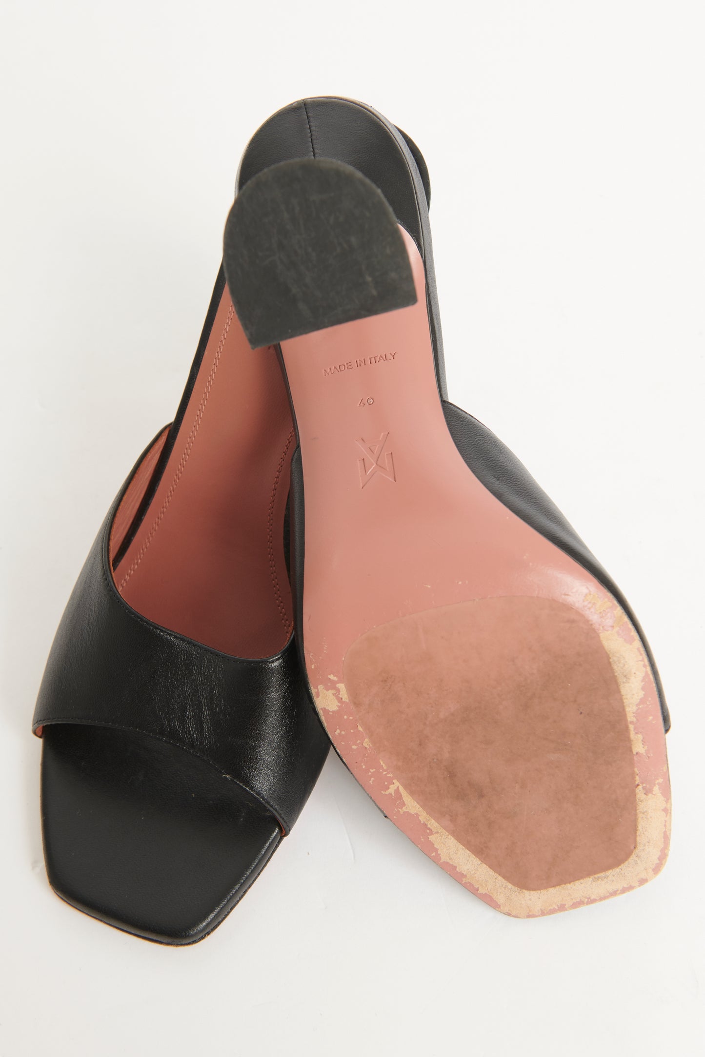 Lupita Slipper Black Nappa Preowned Sandal