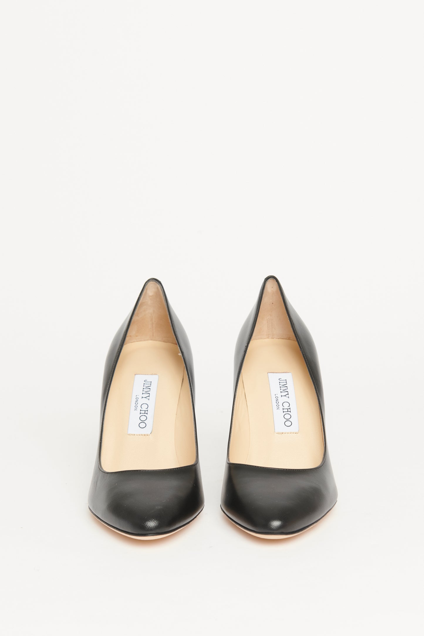 Black Leather Gilbert Preowned Pumps