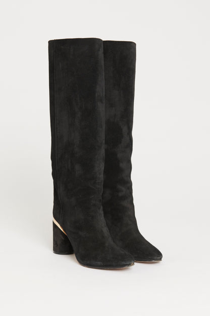 Black Suede Preowned Jayla 85 Knee-high Boots