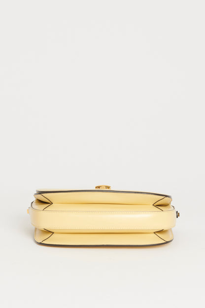 Yellow Leather Preowned 1969 Sylvie Shoulder Bag