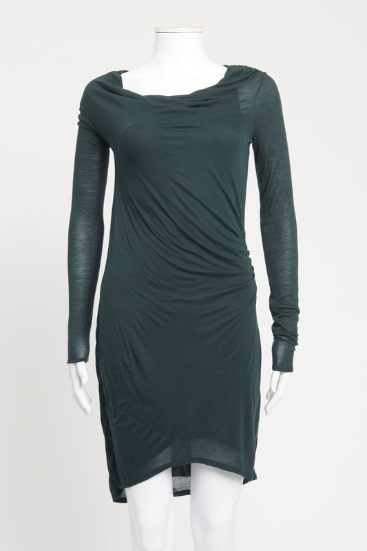 Green Jersey Preowned Asymmetric Dress