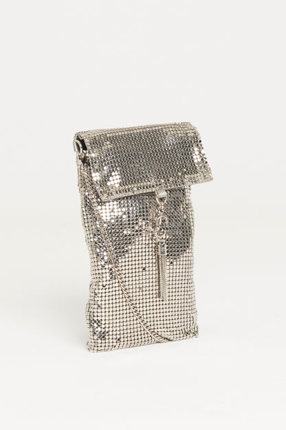 Silver Chainmail Preowned Crossbody Phone Holder