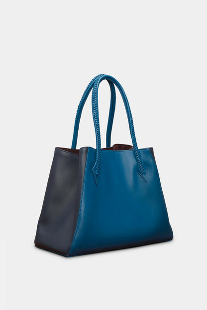 Slate Smooth Calfskin Perriand Collapsible Tote