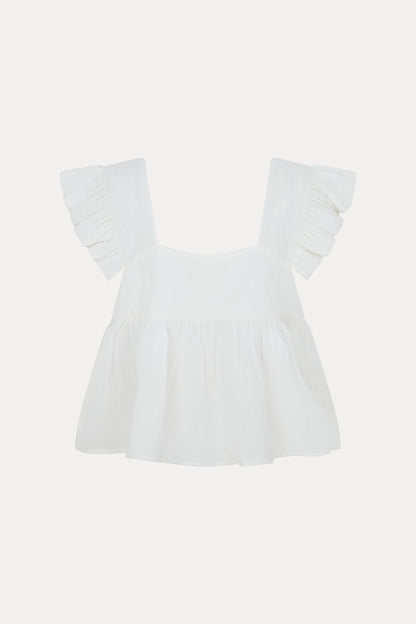 Soft White Cassi Babydoll Top