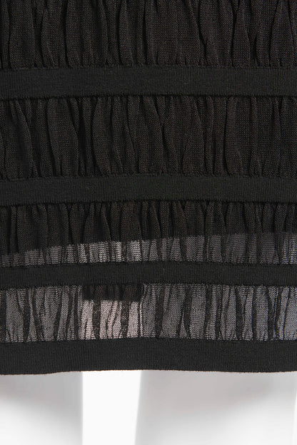 Black Viscose Blend Preowned Black Fine Knit Mid
