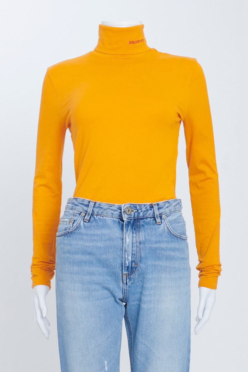 Orange long sleeve on sale turtleneck