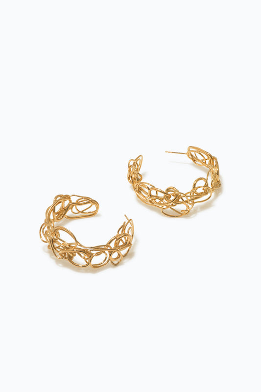 Gold Vermeil Looped Strands Earrings