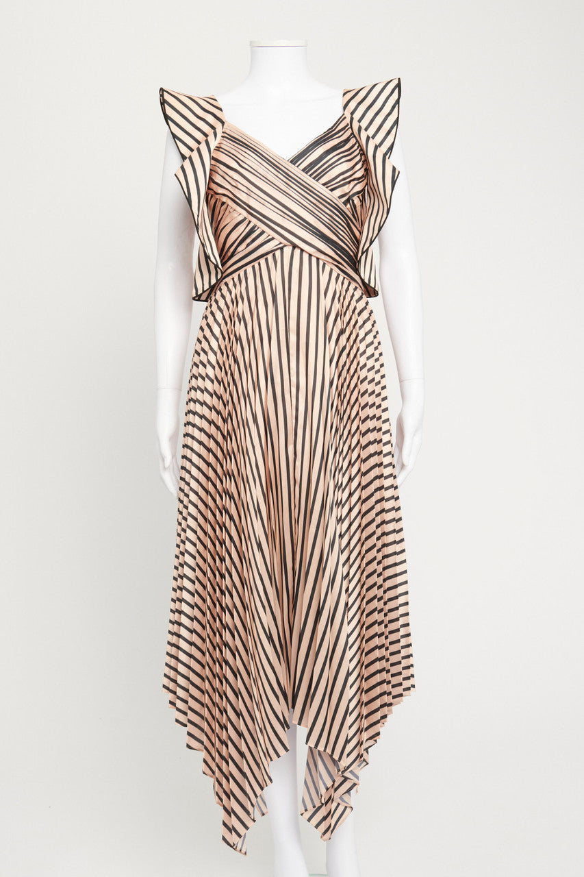 Peach striped outlet dress