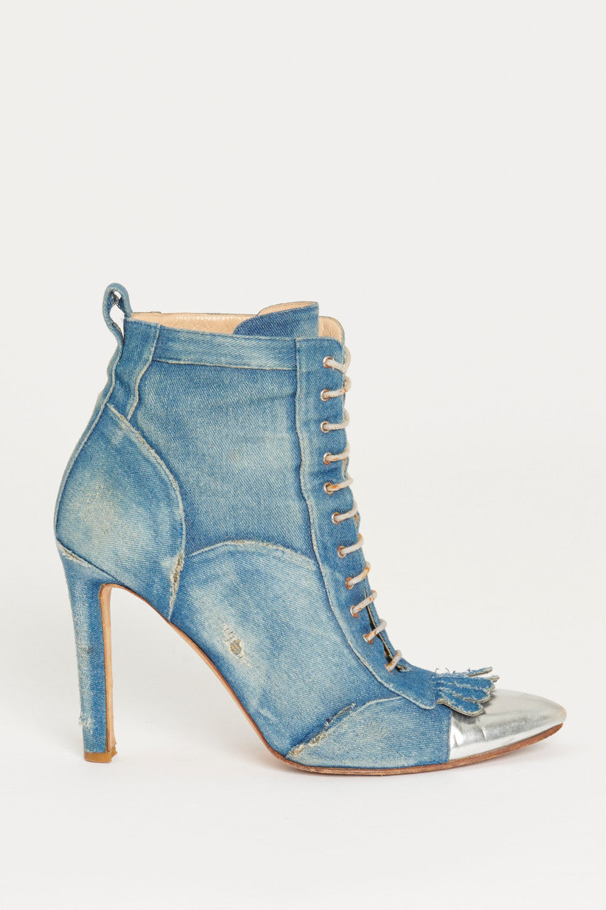 Balmain hot sale denim boots