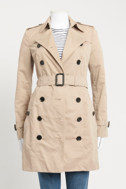 Beige Double Breasted Preowned Trench Coat