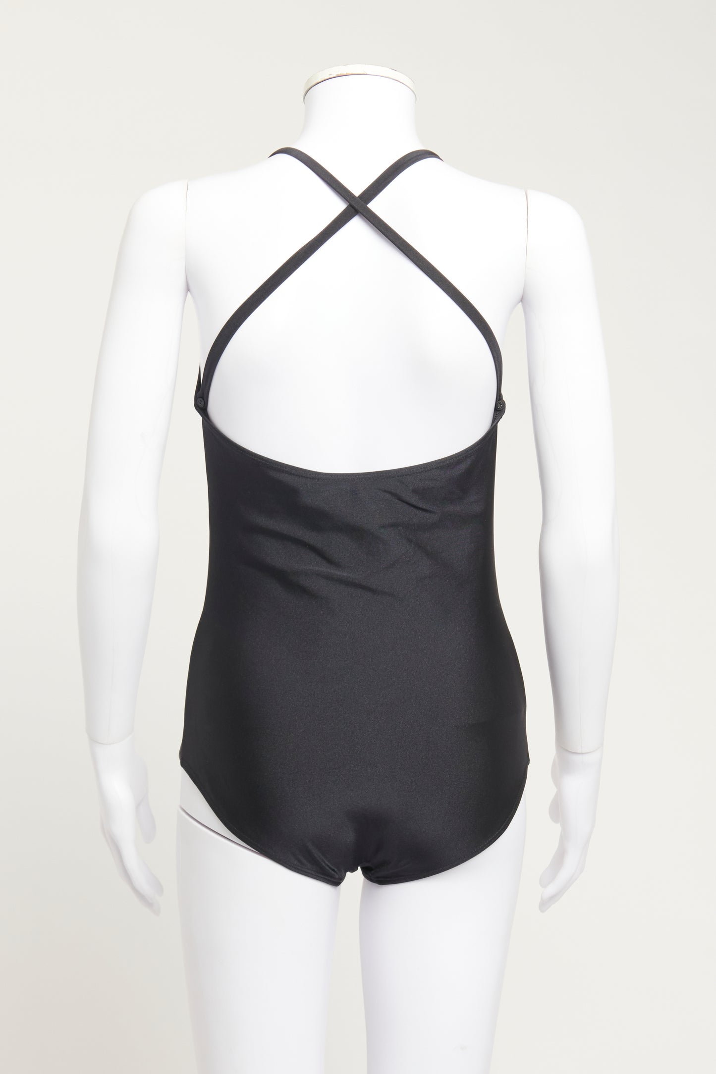 Black Logo One Piece Preowned Swimsuit