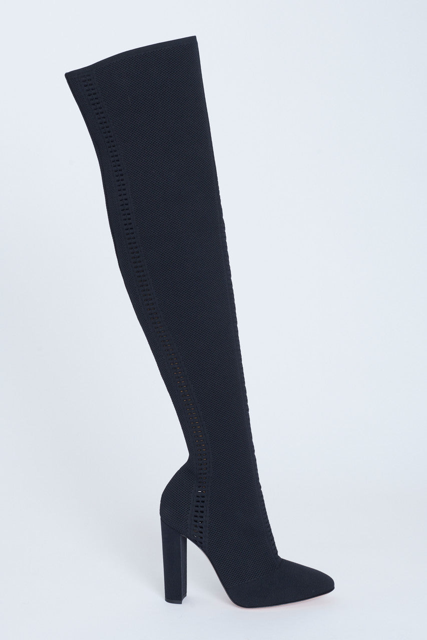 Over the store knee knit boots