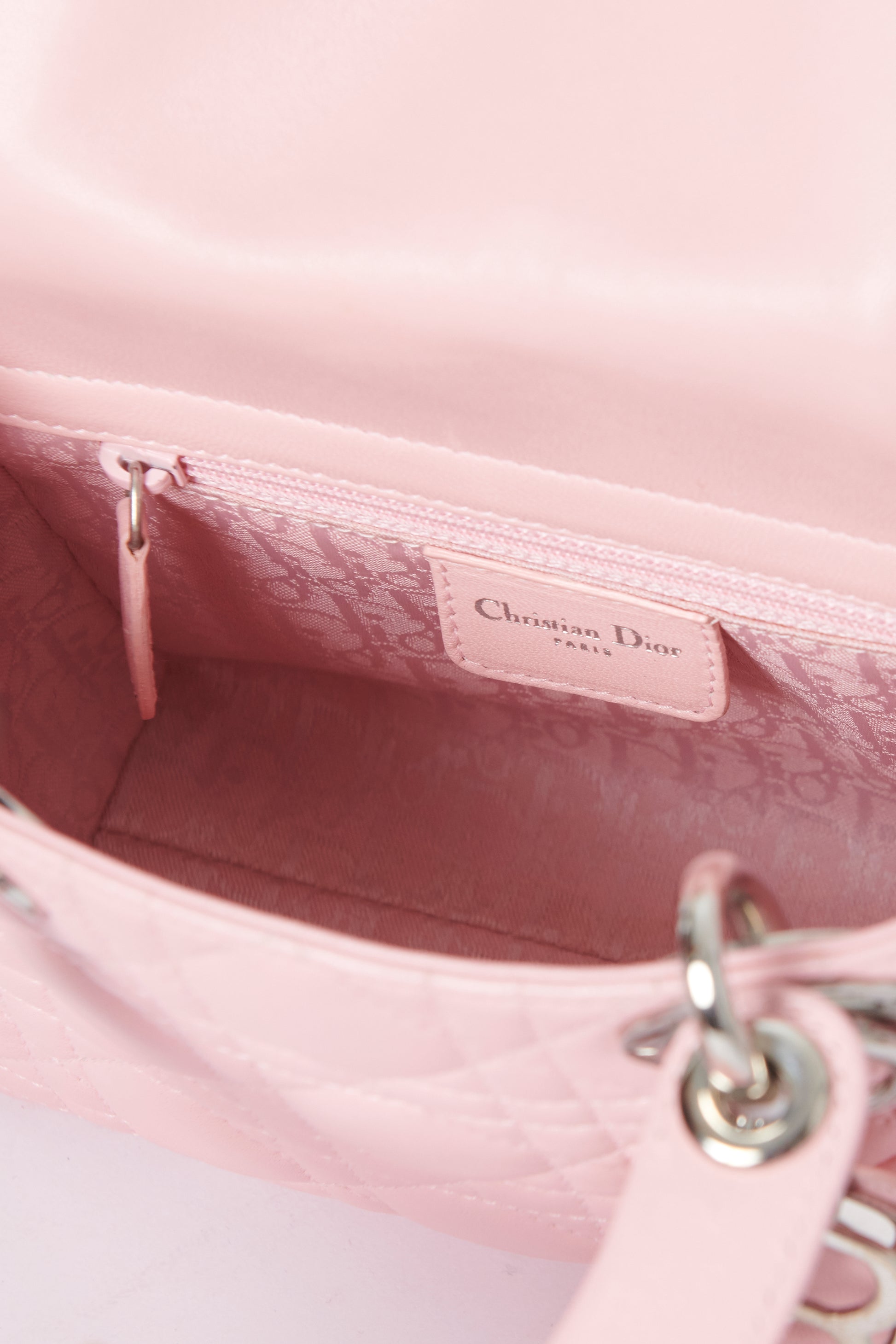 Dior Pink Mini Cannage Lady Dior Nylon Satchel Cloth ref.231381 - Joli  Closet