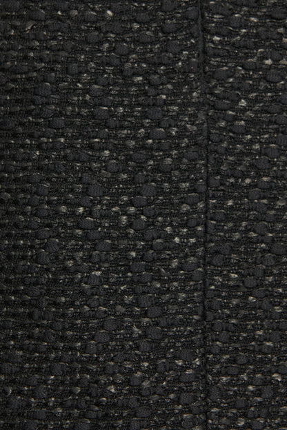 Black Bouclé Wool Preowned Mini Skirt