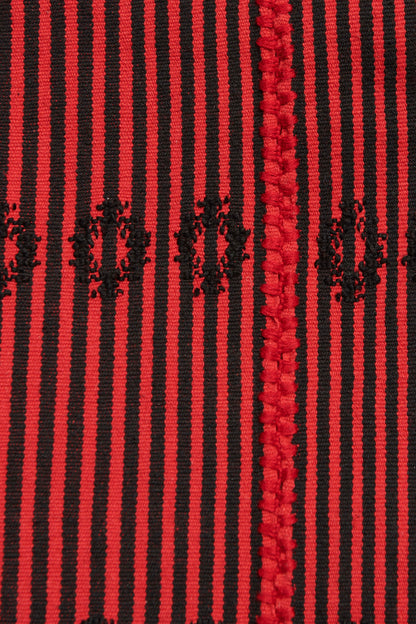 Red and Black Kaftan Mini Dress