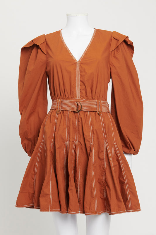 Sumac Orange Corliss Mini Dress