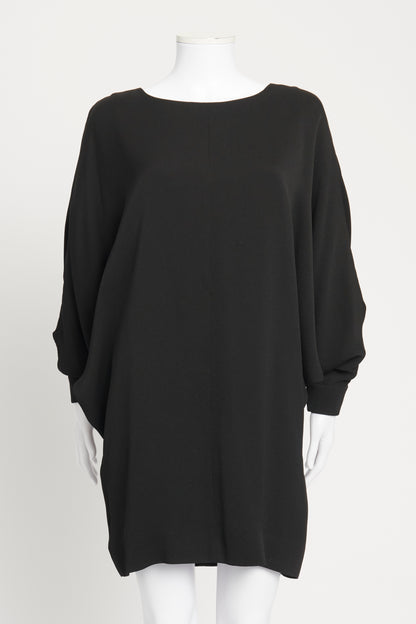 Black Batwing Sleeve Preowned Mini Dress