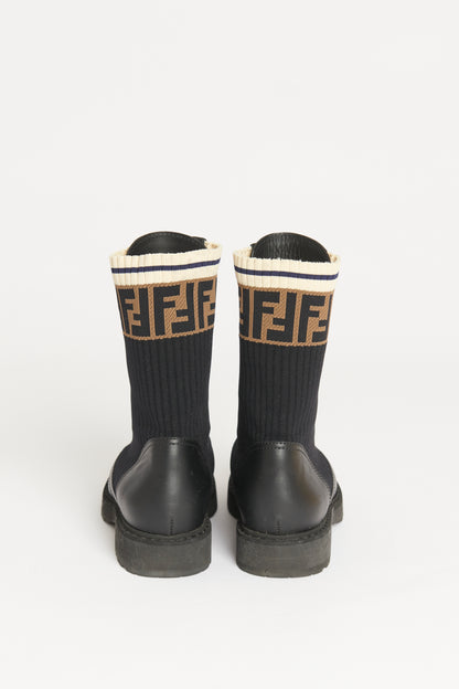 Black Rockocko 'Fendi Forever' Preowned Lace Up Boots