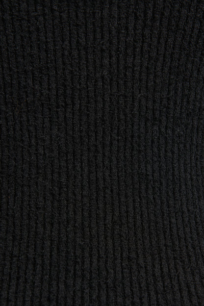 Black Knit  Bodycon Preowned Mini Dress