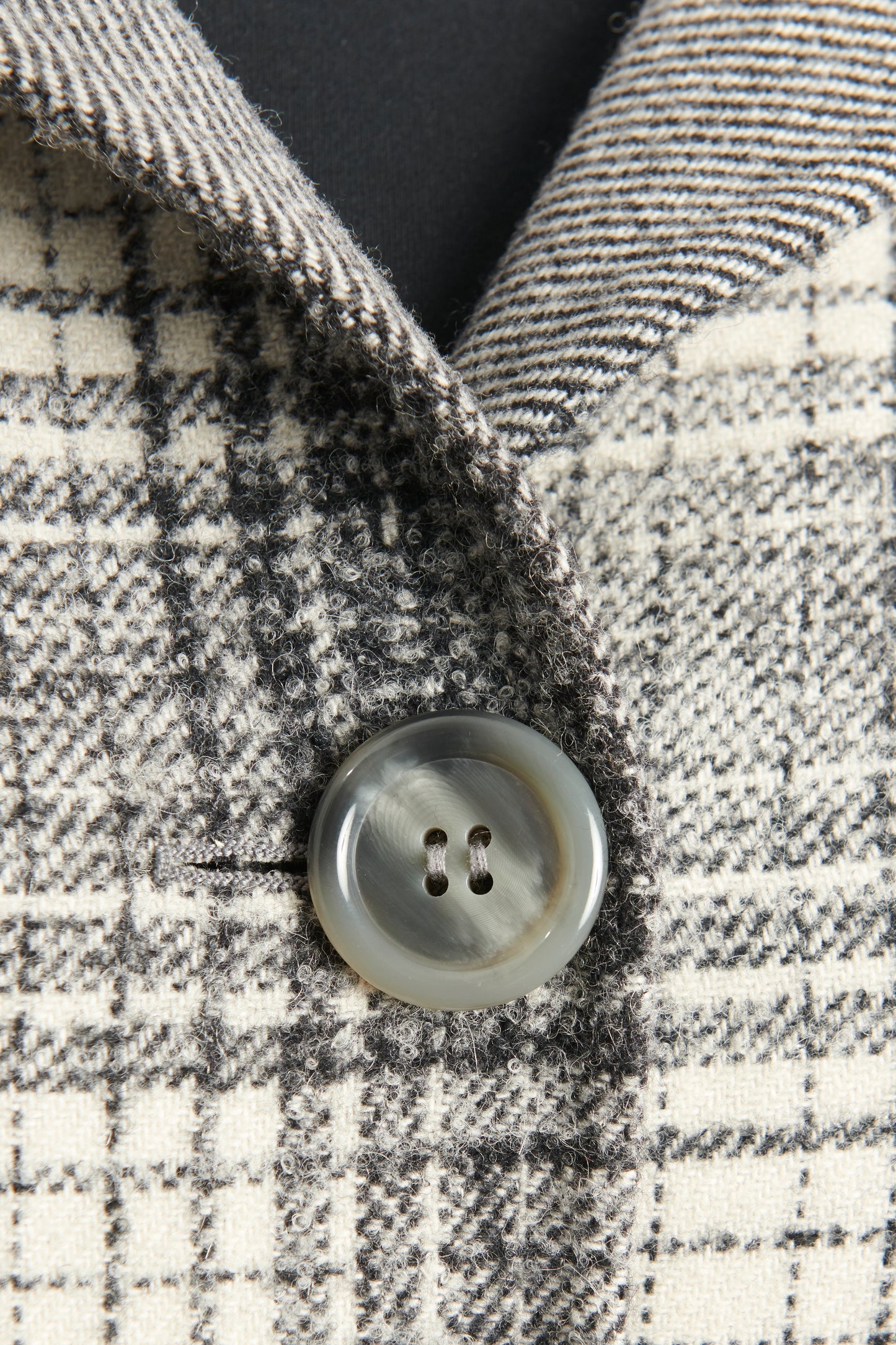 Grey Checkered Fleece Preowned Coat