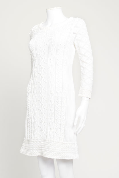 Cream Knitted Preowned Mini Dress