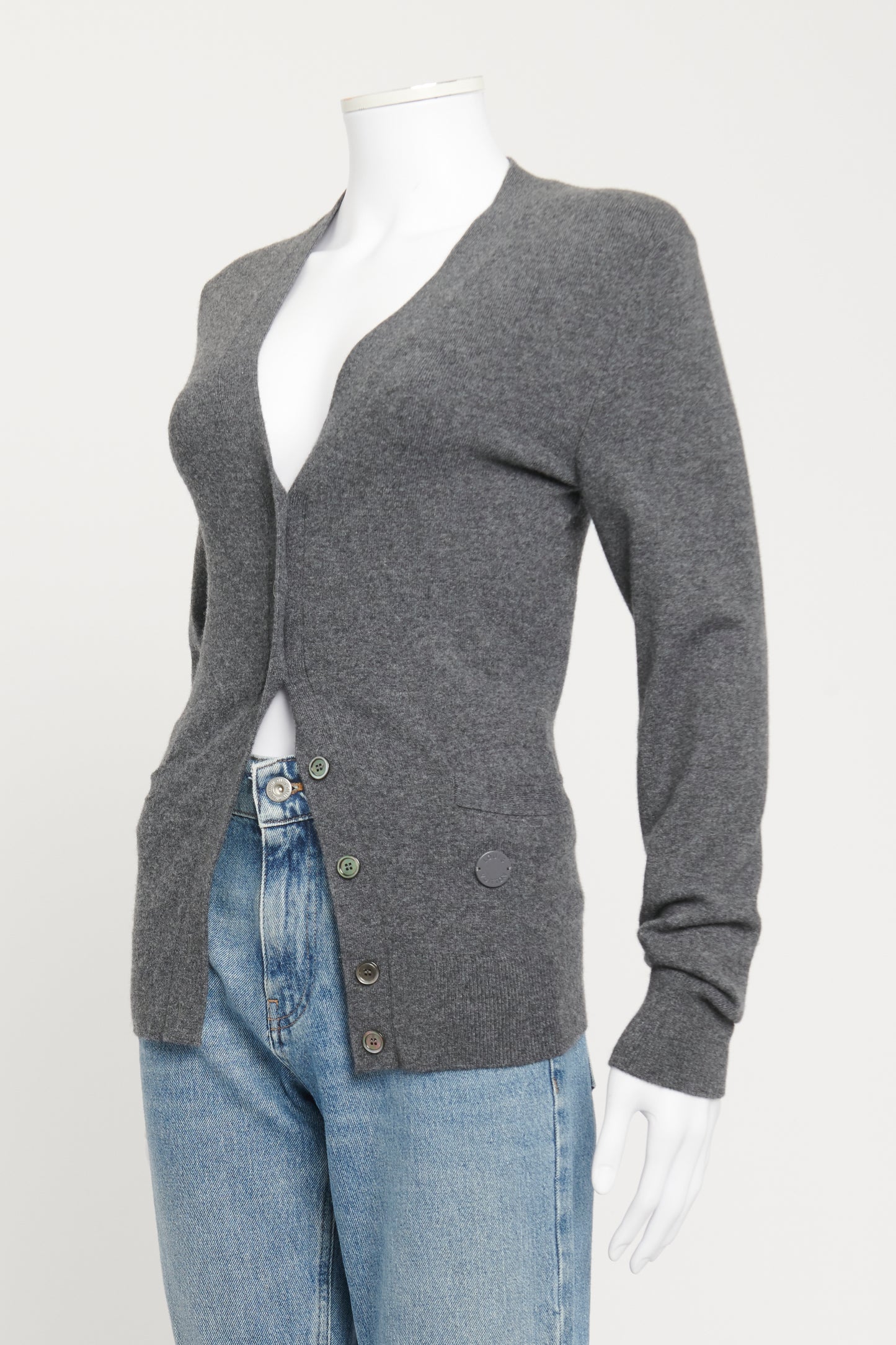 Grey Cashmere Blend Preowned Cardigan