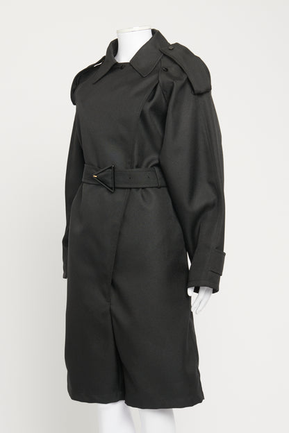 2020 Black Preowned Jumpsuit/Coat With Cape Detail