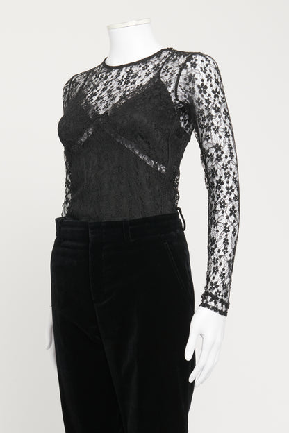 Black Lace Toyela Preowned Top