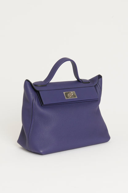 2019 Bleu Encre Preowned 24/24 Size 35 Togo/Swift Handbag
