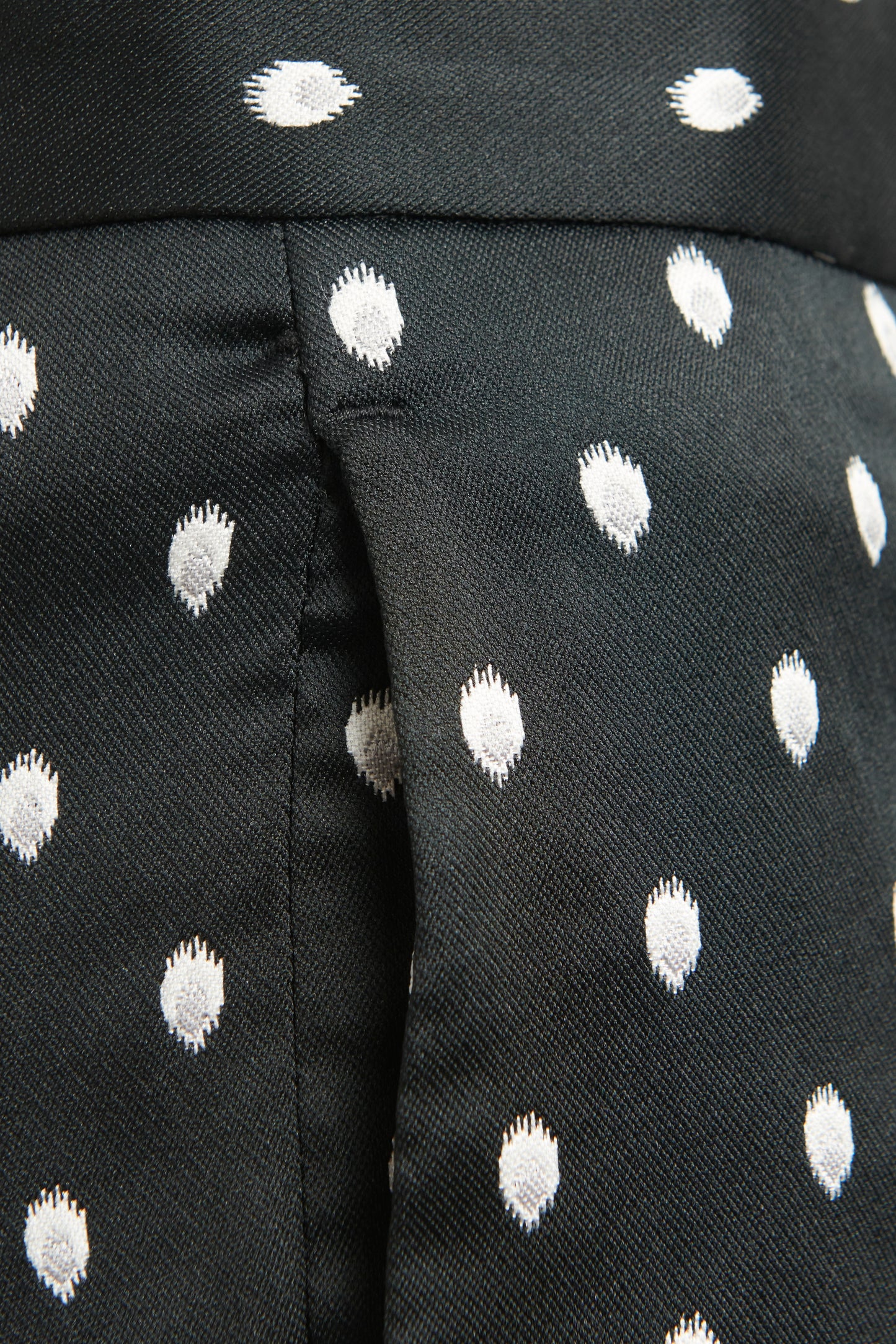 Black Preowned Trousers With Polka Dots