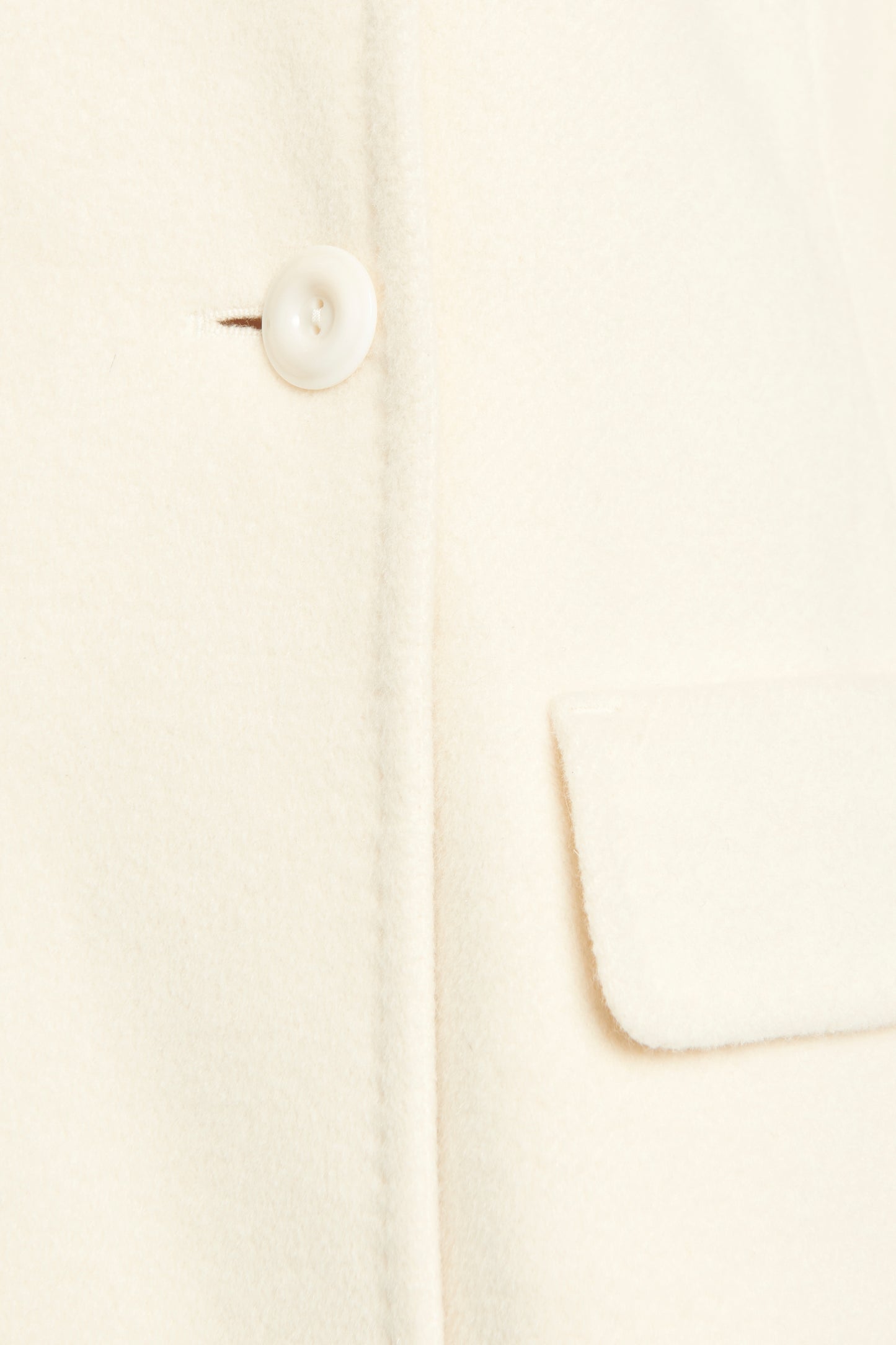 Cream Preowned Overcoat With Wraparound Collar