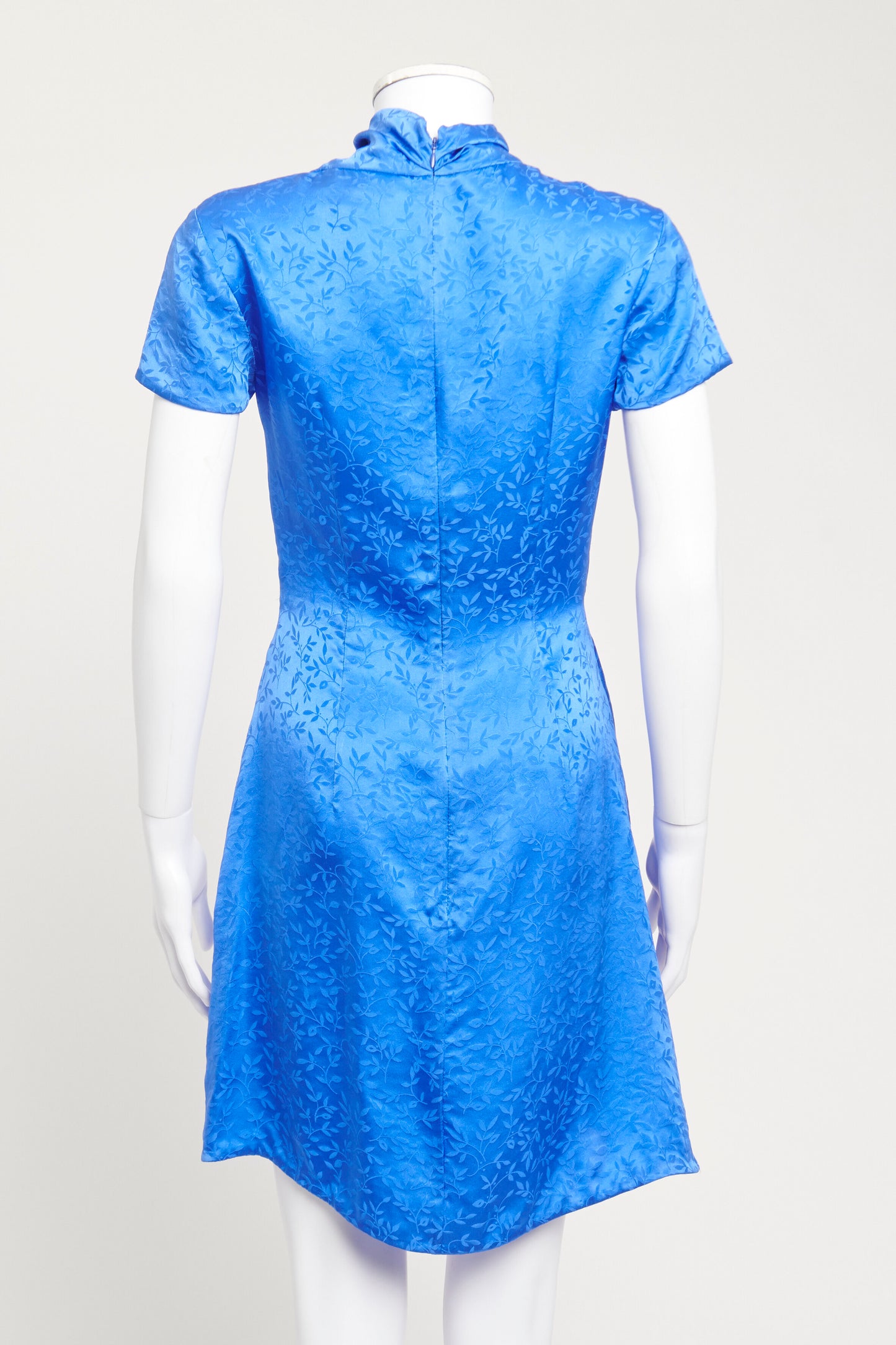 Blue Preowned Kelly Knotted Mini Dress
