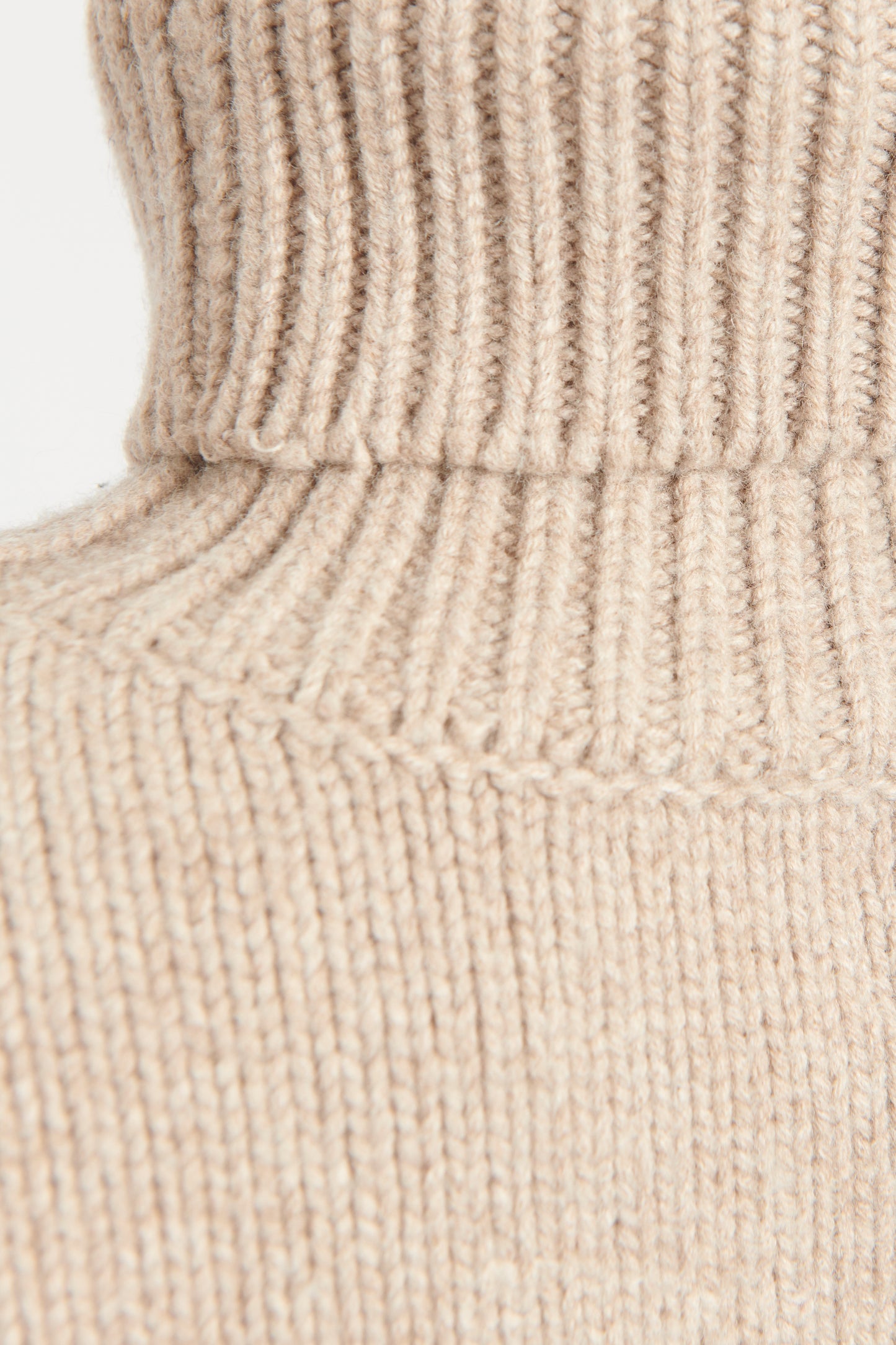 Light Brown Wool Blend Preowned Shaped Jumper