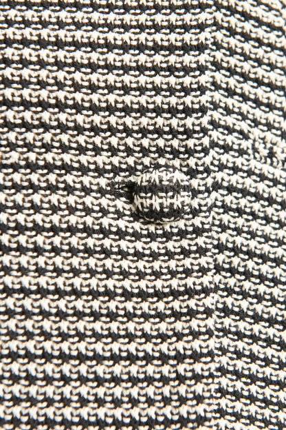 Black And White Preowned Knitted Oversize Blazer