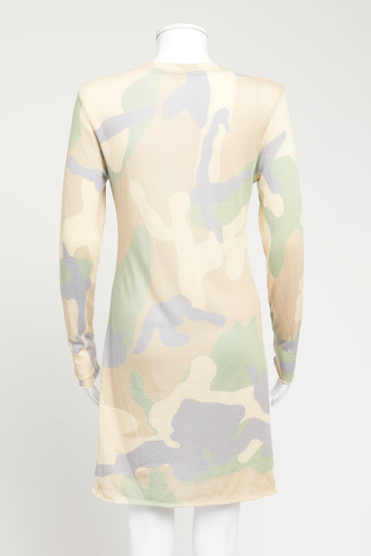 Camouflage Cashmere Blend Preowned Top