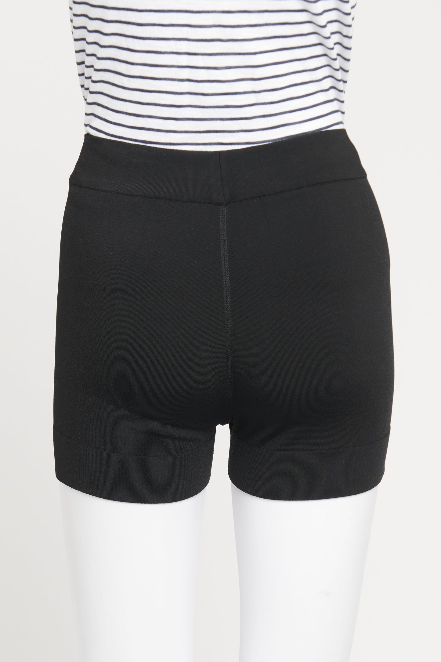 Black Preowned Fitted Shorts
