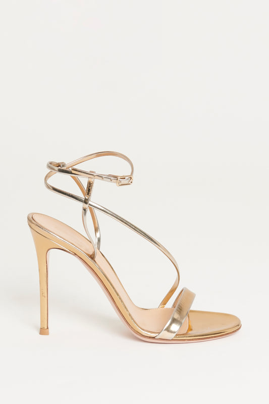 Light Gold Preowned Heeled Sandals