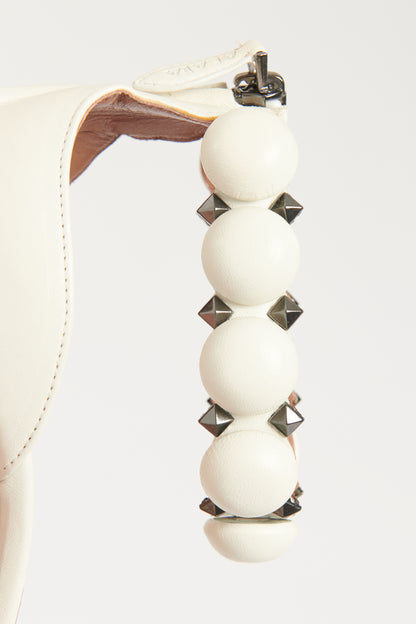 Ivory Leather Preowned La Bombe Sandals