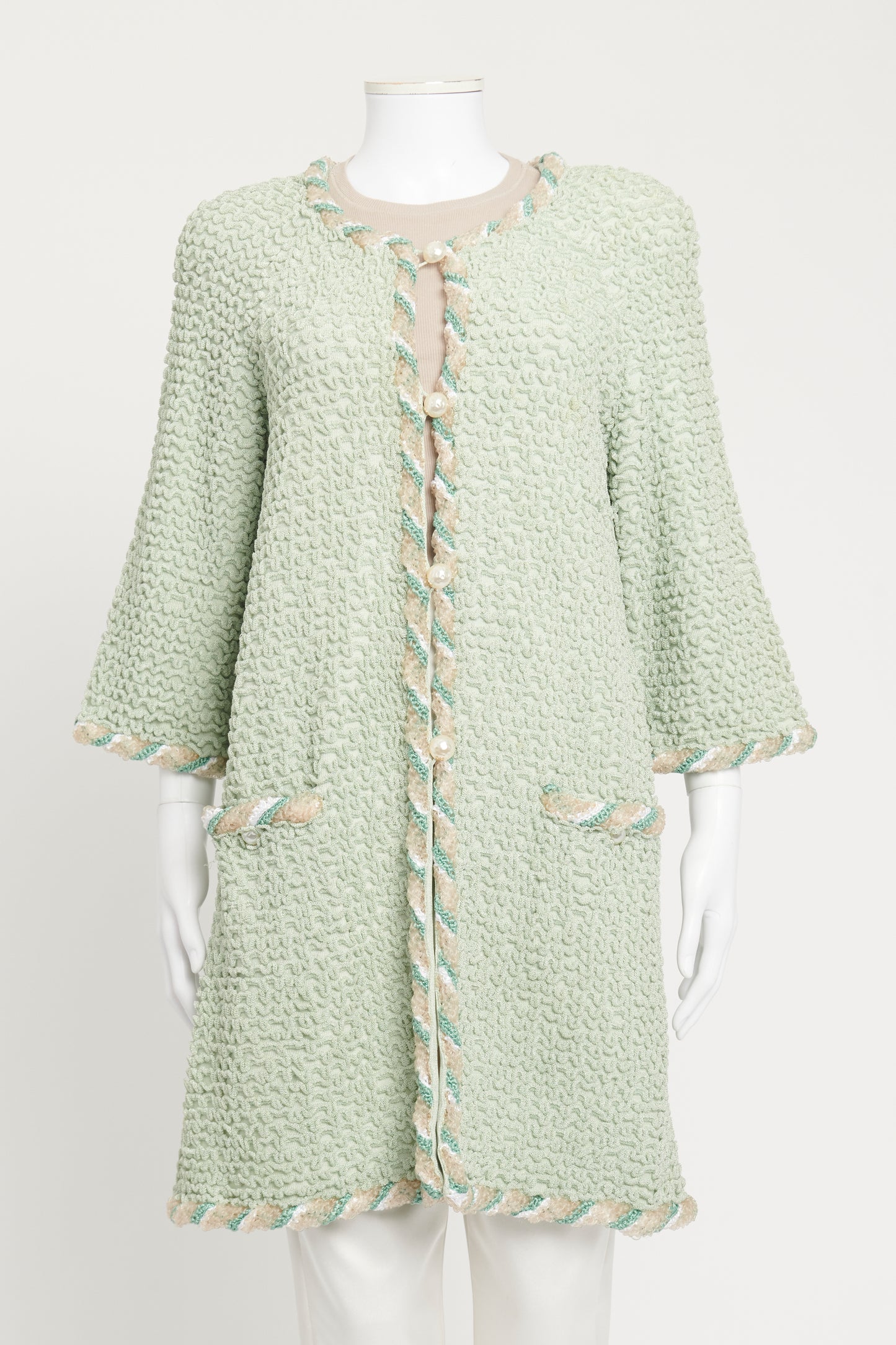 2012 Mint Green Knit Preowned Coat