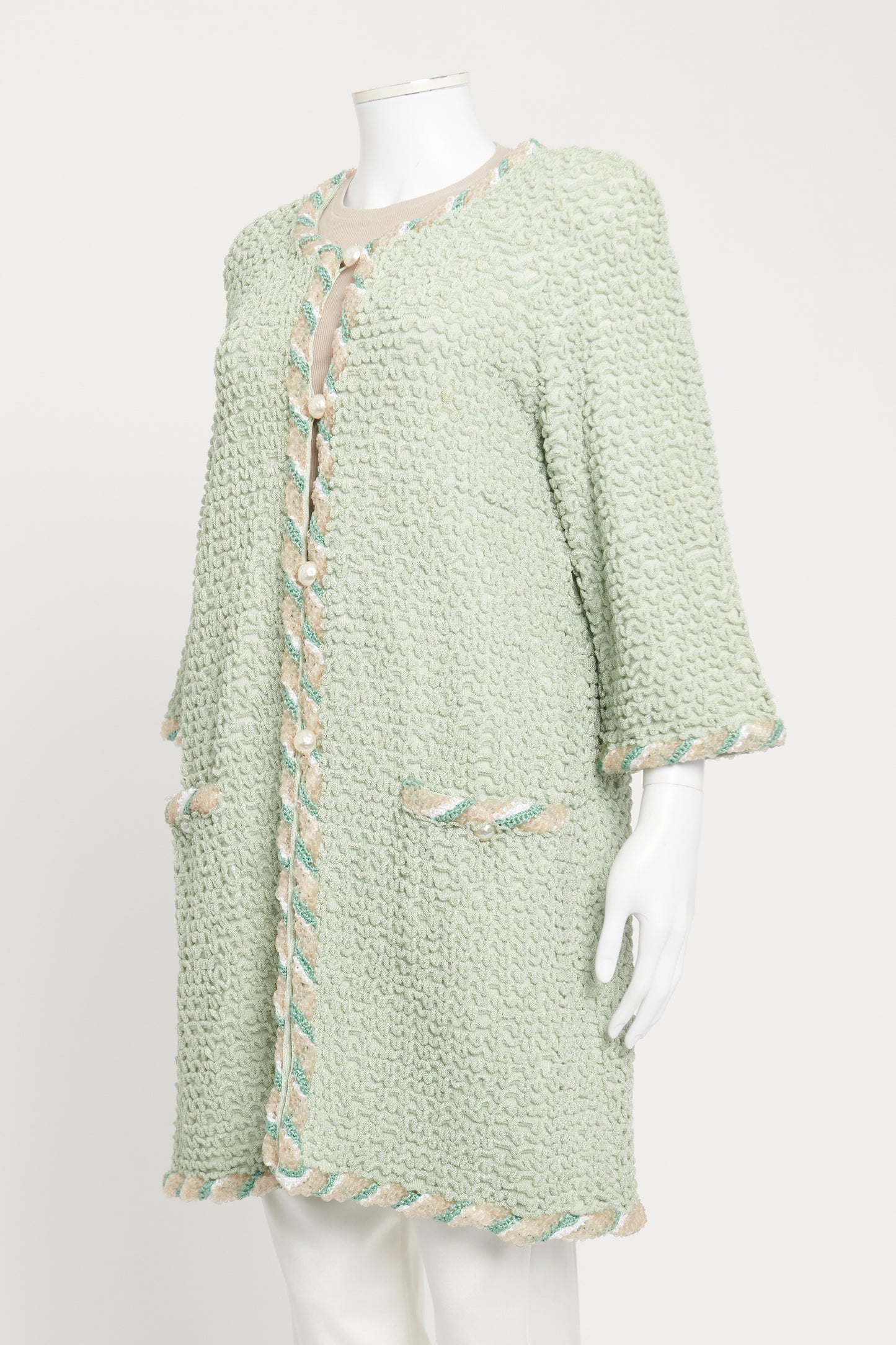 2012 Mint Green Knit Preowned Coat