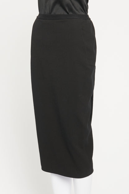 2019 Black Preowned Pencil Skirt