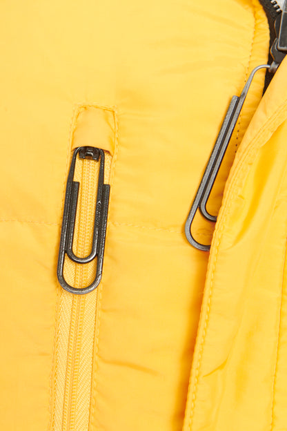 Black Yellow Reversible Pivot Puffer Preowned Jacket