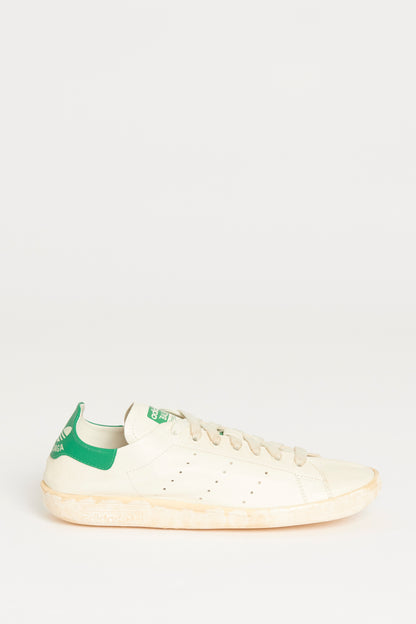Cream Distressed Leather Preowned Stan Smith Sneakers