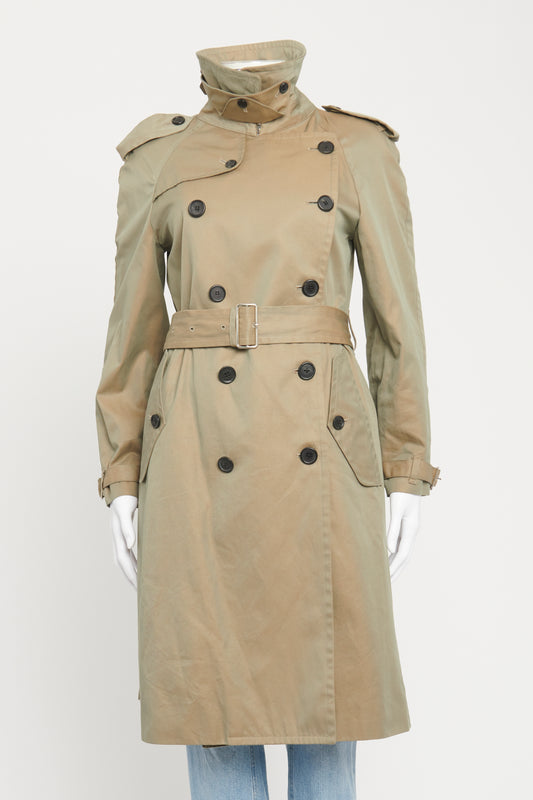 Olive Green Preowned Trench Coat