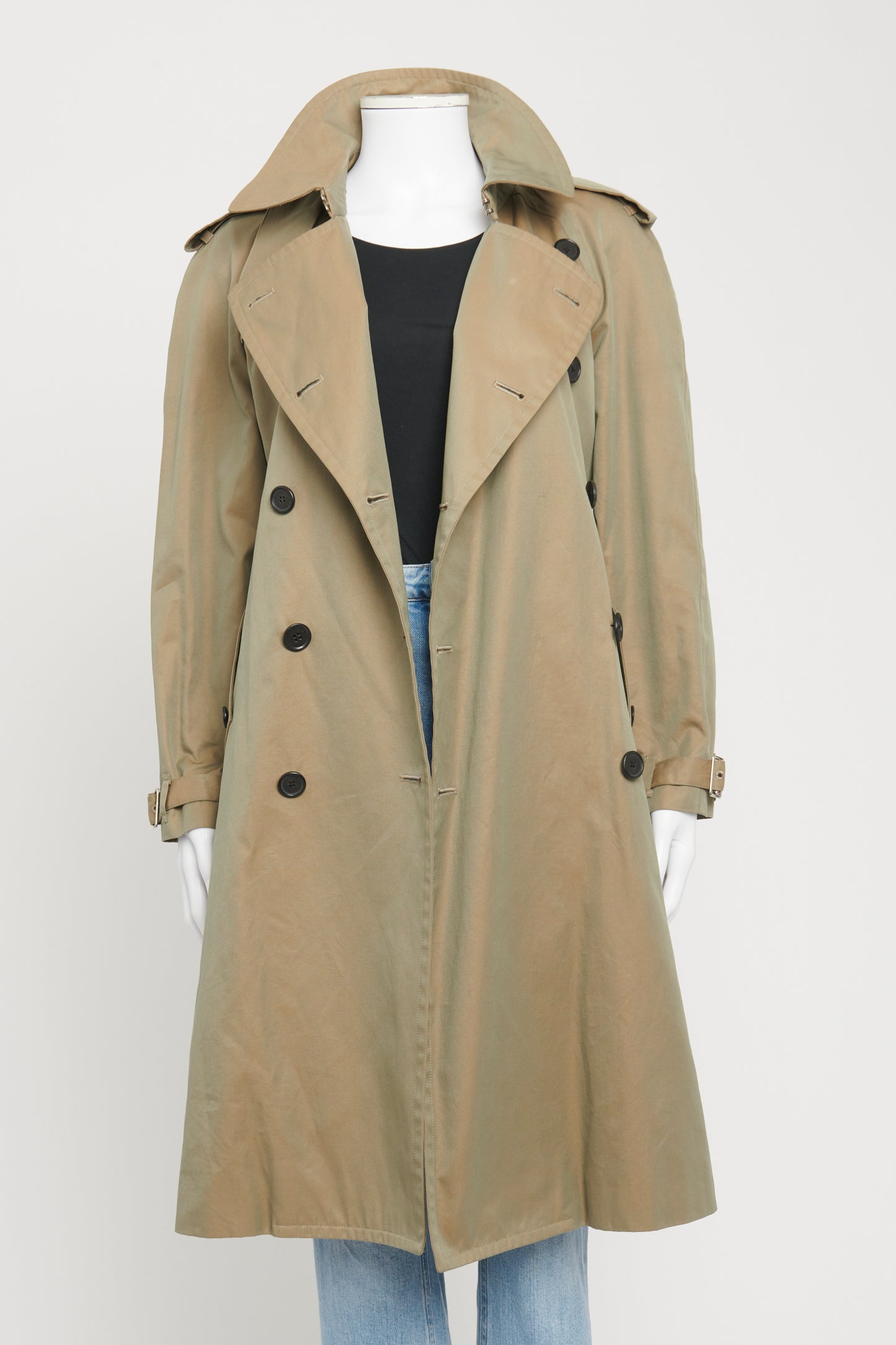 Olive Green Preowned Trench Coat