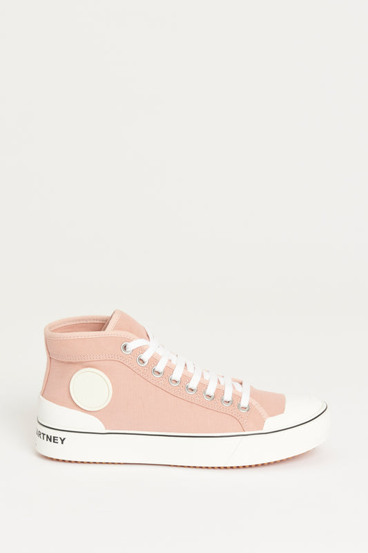 Blush Pink Organic Cotton Preowned Futeni-Funchi High-Top Sneakers