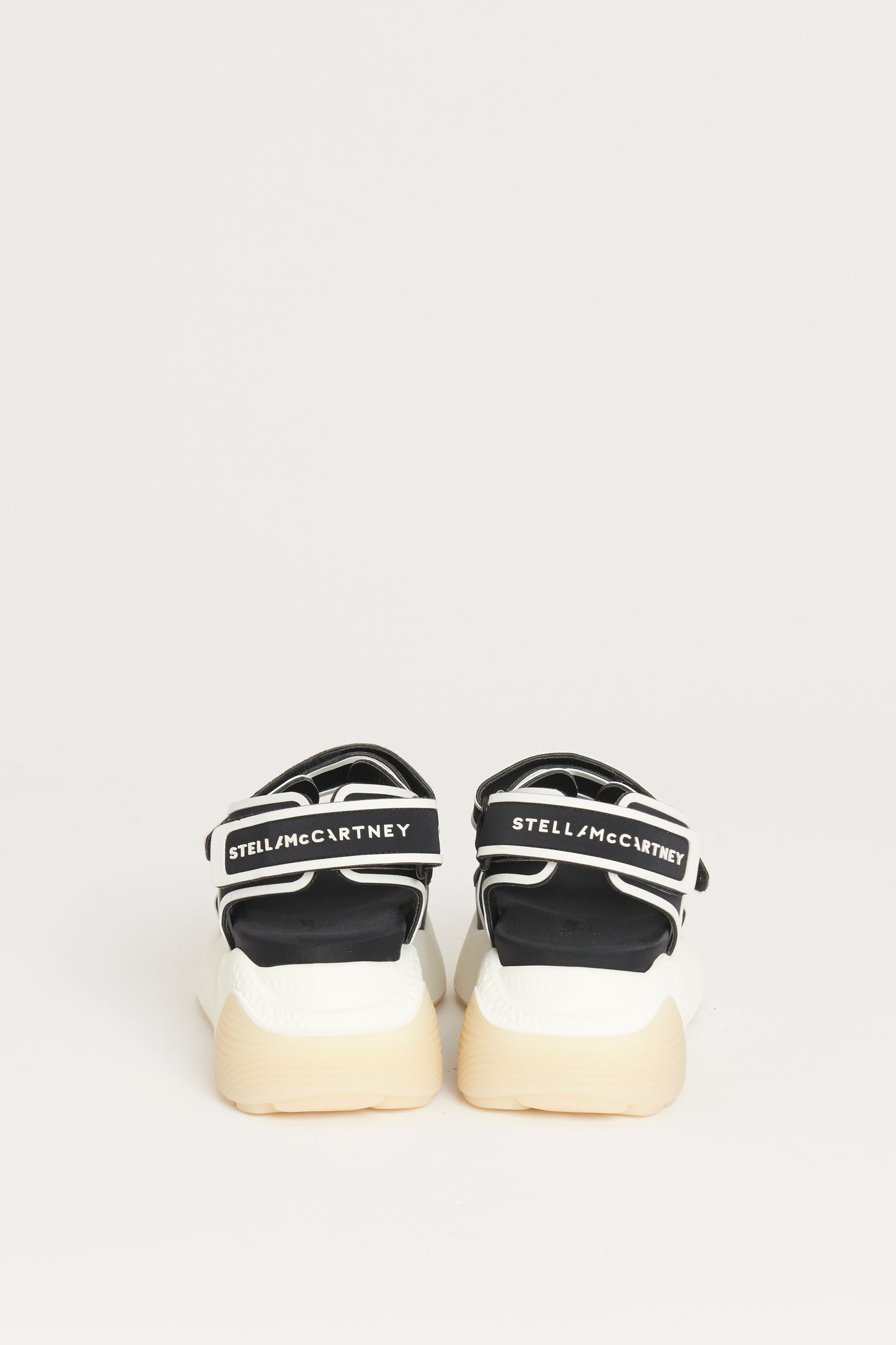 Black Velcro Preowned Wedge Sandals