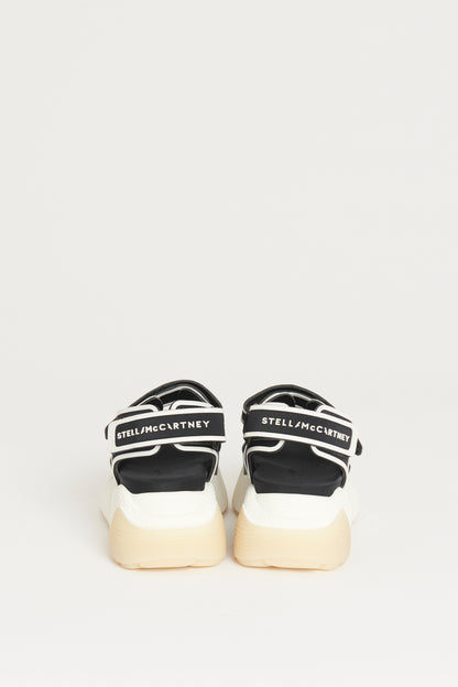 Black Velcro Preowned Wedge Sandals