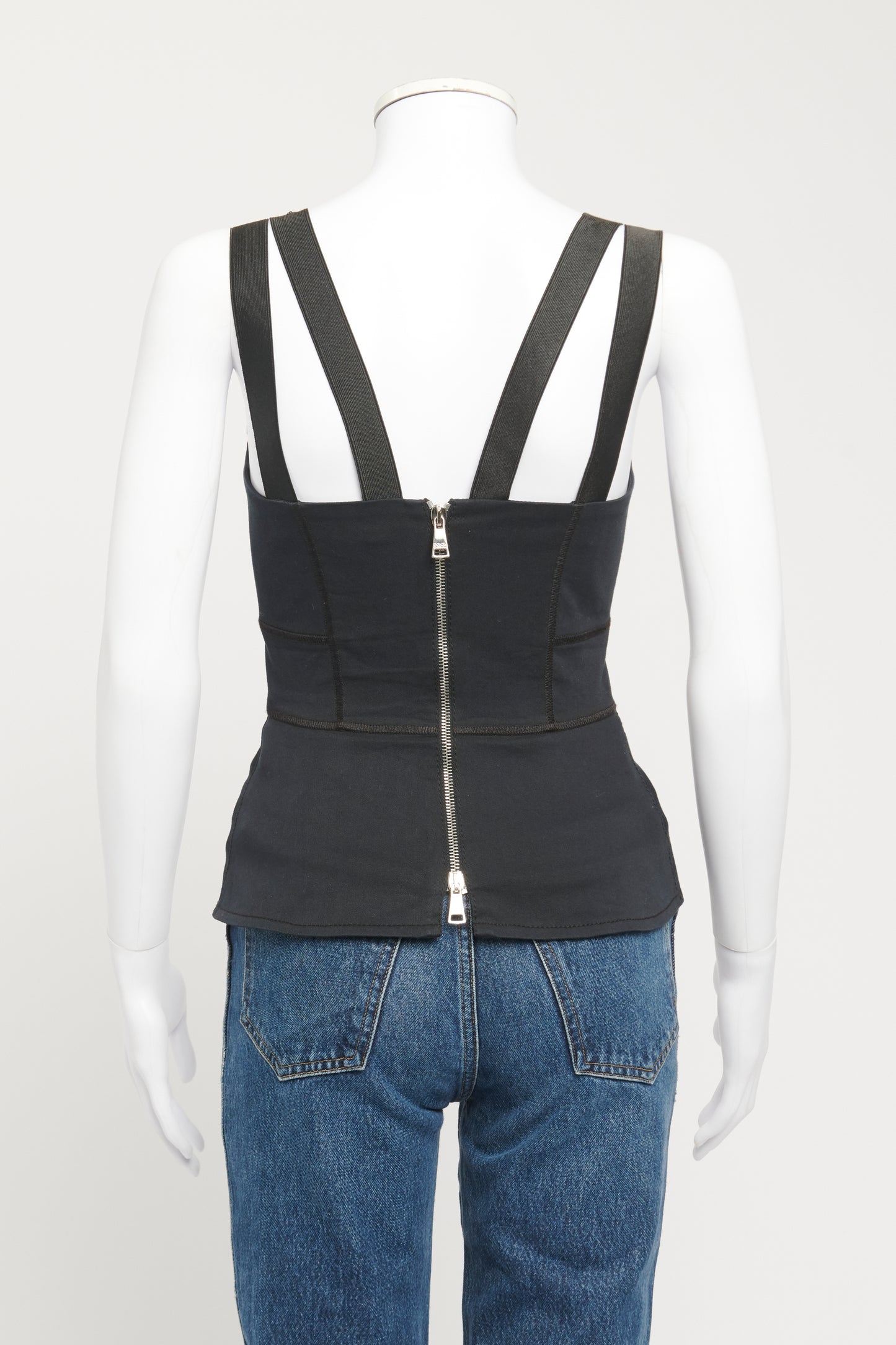 Black Preowned Corset Top