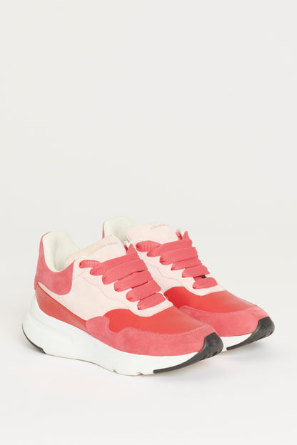 Pink Leather and Suede Preowned Trainers